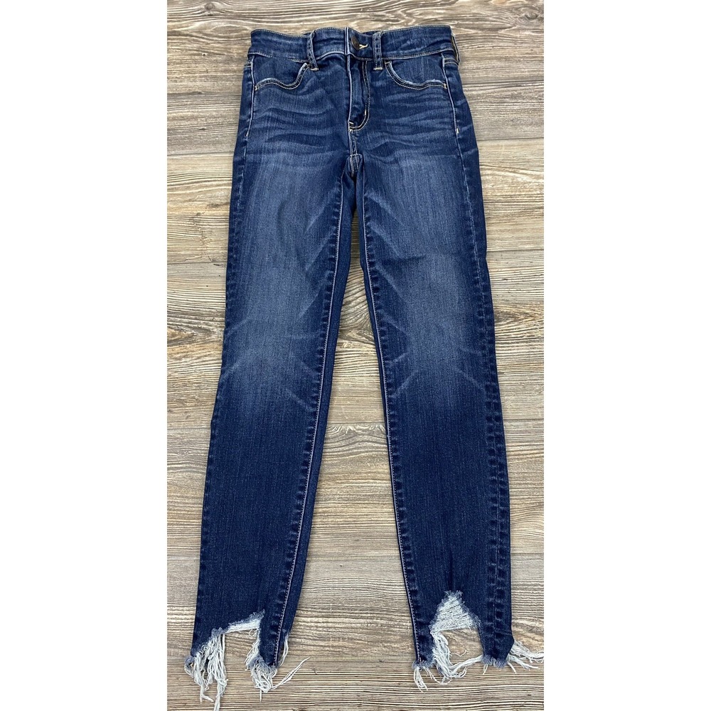 American Eagle  Hi-Rise Jegging Stretch Jeans Size 0 (24/26)‎ Medium Wash